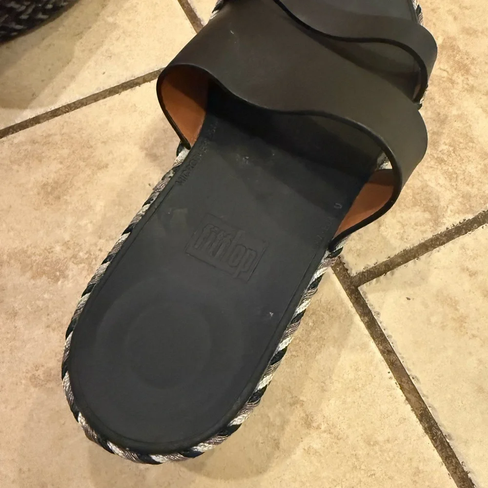 Fitflop Black Slide Sandals - Picture 3 of 6